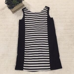 GAP shift A line, black & white stripe dre…